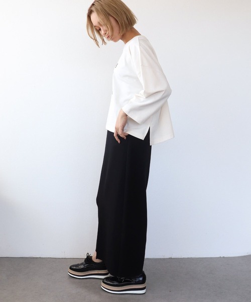 Three Four Time（ｽﾘｰﾌｫｰﾀｲﾑ）の「ダンボールスリットスカート（スカート・レディース・パープル/ブラック・02）」の19枚目の写真