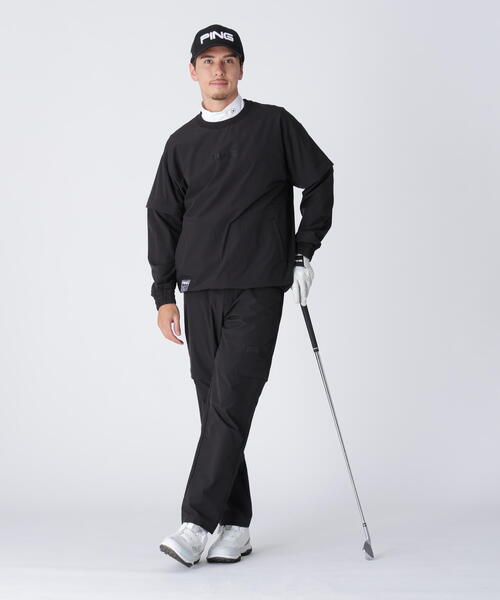 美品 PING ストレッチ中綿スニードジャック/ブラック/Mサイズ PING（ピン） 「PING APPAREL」全方向ストレッチリップストップ 2WAY