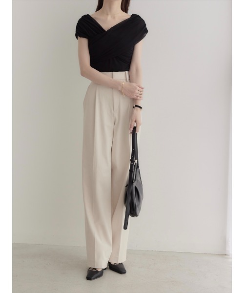 amel（エイメル）の「【RE ARRIVAL】アシンメトリークロスチュールトップス（シャツ/ブラウス・レディース・ブラック・FREE）」の18枚目の写真