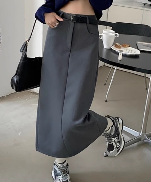 cammie(キャミー)の「ミディ丈 タイトスカート(スカート・レディース・グレー/ブラック・MEDIUM/LARGE)」の11枚目の写真
