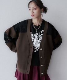 HARE | レースキリカエポリニットカーディガン(HARE)(カーディガン/ボレロ)