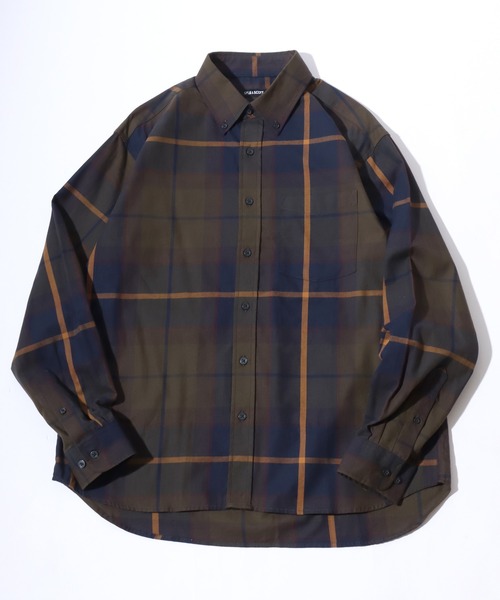 LYLE&SCOTT(ライルアンドスコット)の「Lyle&Scott Vintage/ライルアンドスコット ヴィンテージ ネルチェック ボタンダウンシャツ(シャツ/ブラウス・メンズ・カーキ/ネイビー/ブラウン/ワイン・LL/L/M)」の1枚目の写真