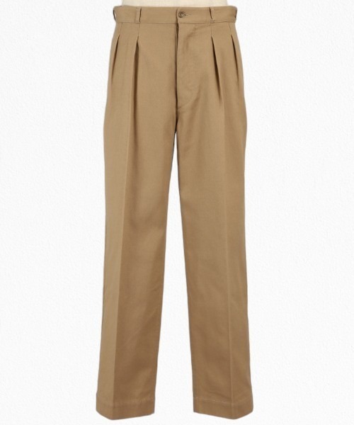 ASTRONOMY(アストロノミー)の「ツータックフレンチチノ(チノパンツ・メンズ・ネイビー/ベージュ・マルチサイズ)」の2枚目の写真