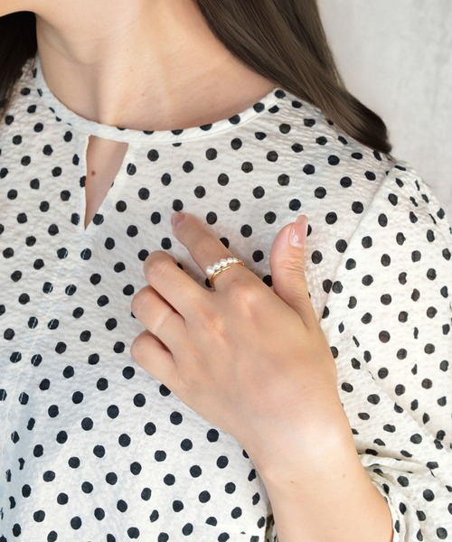 BROTHERHOOD（ブラザーフッド）の「【earyear】Pearl Line Wrap Ring（リング・レディース・シルバー・FREE）」の9枚目の写真