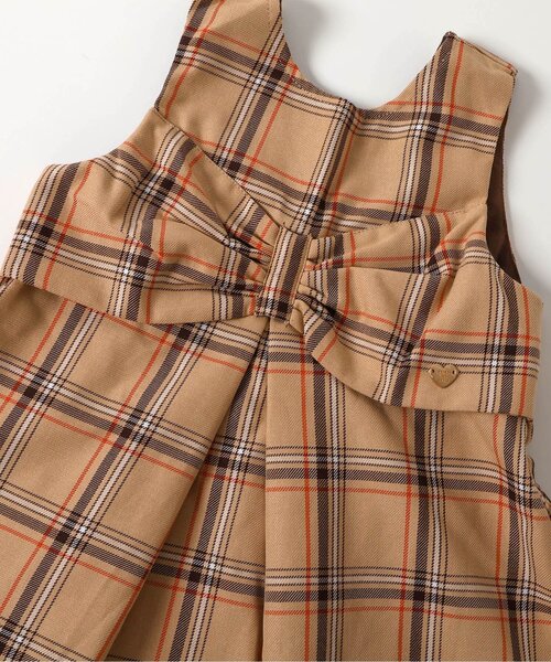 apres les cours（アプレレクール）の「【リンク/ジュニア対応】リボンタックジャンパースカート（ジャンパースカート・キッズ・ブラック/ベージュ・90/100/110/120/80/130/140）」の12枚目の写真