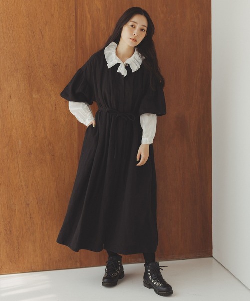 セール】《natural by clip》60L製品染めフリルブラウス（シャツ