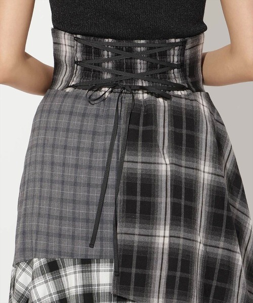 AND COUTURE（アンドクチュール）の「パッチワークティアードスカート（スカート・レディース・ブラック系その他/ブラウン系その他・SMALL/MEDIUM）」の7枚目の写真