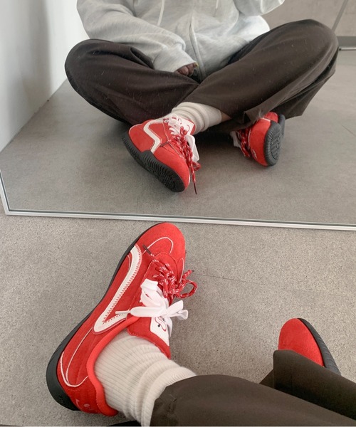 セール】【25年秋冬新作】ワンポイント 配色 ローカット スニーカー