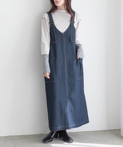 n'OrLABEL（ノアールレーベル）の「『デニムジャンパースカート』（ジャンパースカート・レディース・ブルー/ネイビー・2/1）」の17枚目の写真
