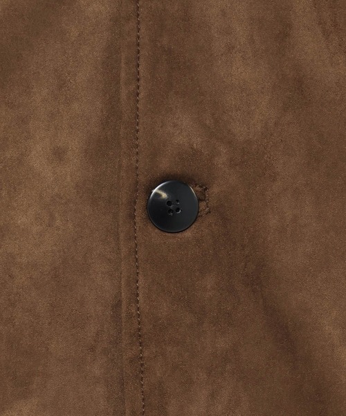 HARE(ハレ)の「フェイクスウェードカーコート(HARE)(ミリタリージャケット・メンズ・ブラック/ブラウン・FREE)」の5枚目の写真