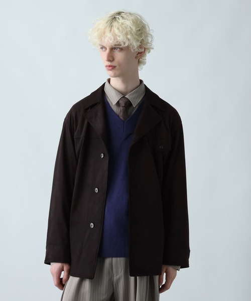 セール】フェイクスウェードカーコート(HARE)（ミリタリージャケット