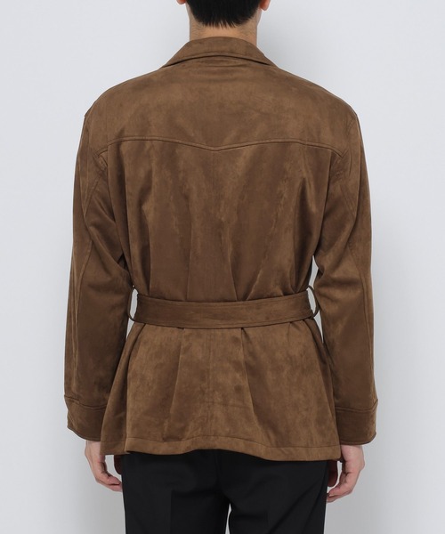 HARE(ハレ)の「フェイクスウェードカーコート(HARE)(ミリタリージャケット・メンズ・ブラック/ブラウン・FREE)」の15枚目の写真