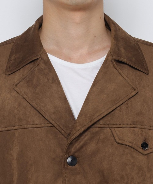 HARE(ハレ)の「フェイクスウェードカーコート(HARE)(ミリタリージャケット・メンズ・ブラック/ブラウン・FREE)」の17枚目の写真