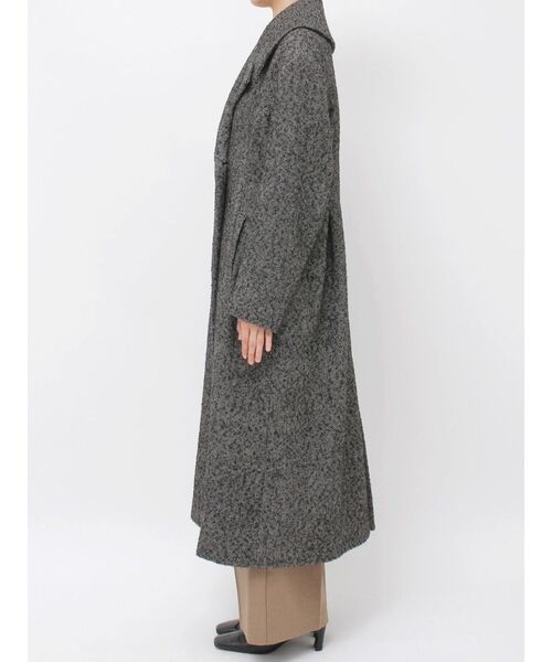 LAGUNAMOON（ラグナムーン）の「ウエストタックウールブレンドツイードコート（チェスターコート・レディース・ブラック/ブラウン・SMALL/MEDIUM）」の14枚目の写真