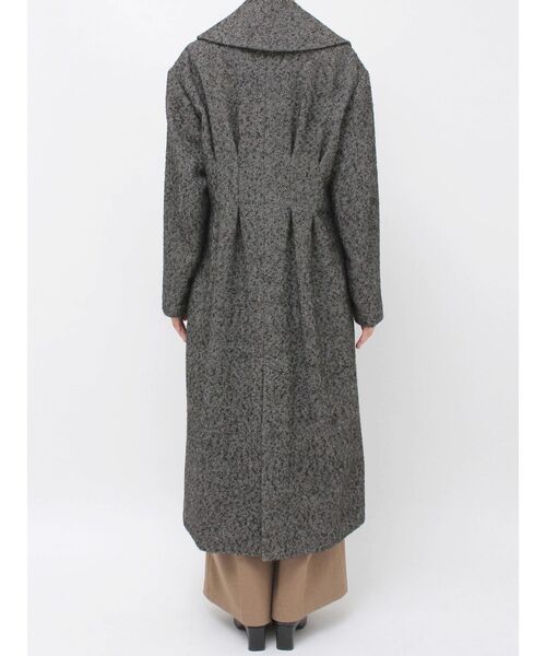 LAGUNAMOON（ラグナムーン）の「ウエストタックウールブレンドツイードコート（チェスターコート・レディース・ブラック/ブラウン・SMALL/MEDIUM）」の15枚目の写真