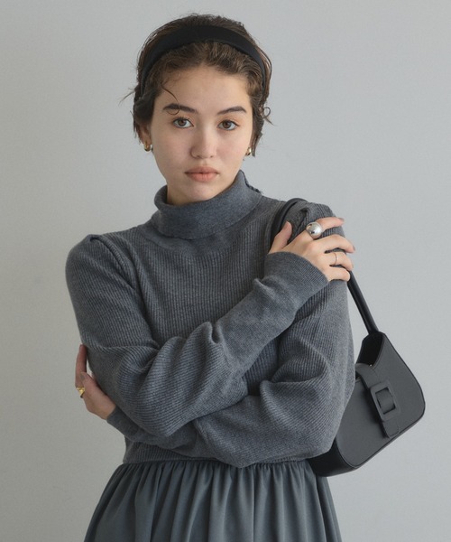 セール】【ZOZO限定】ハイネックニットドッキングワンピース