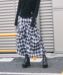 ANDGEEBEE | チェックランダムピックスカート(スカート)