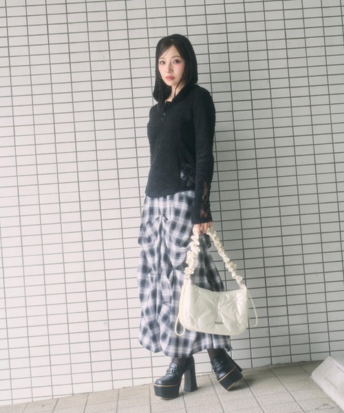ANDGEEBEE（アンジービー）の「チェックランダムピックスカート（スカート・レディース・ブラック/ブルー・FREE）」の12枚目の写真