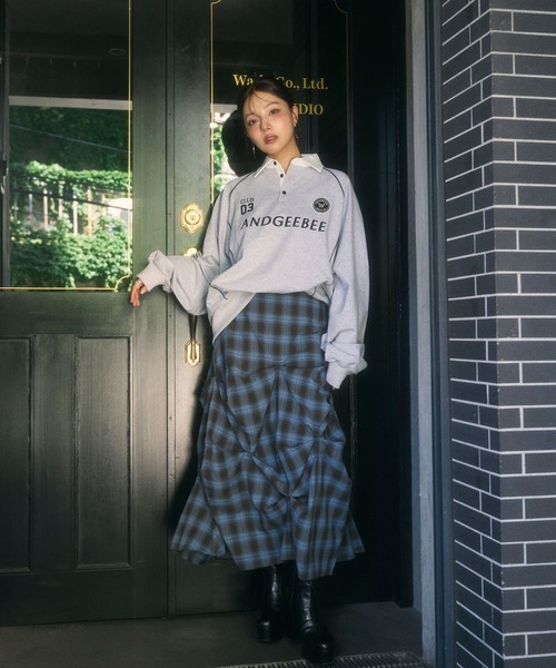 ANDGEEBEE（アンジービー）の「チェックランダムピックスカート（スカート・レディース・ブラック/ブルー・FREE）」の16枚目の写真