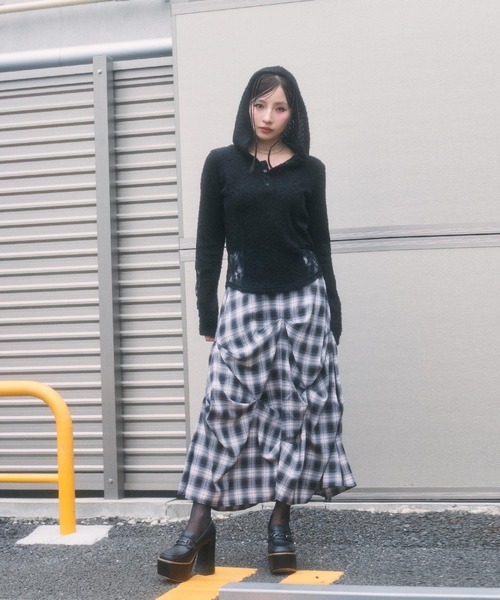 ANDGEEBEE（アンジービー）の「チェックランダムピックスカート（スカート・レディース・ブラック/ブルー・FREE）」の20枚目の写真