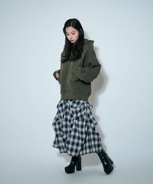 ANDGEEBEE（アンジービー）の「チェックランダムピックスカート（スカート・レディース・ブラック/ブルー・FREE）」の21枚目の写真