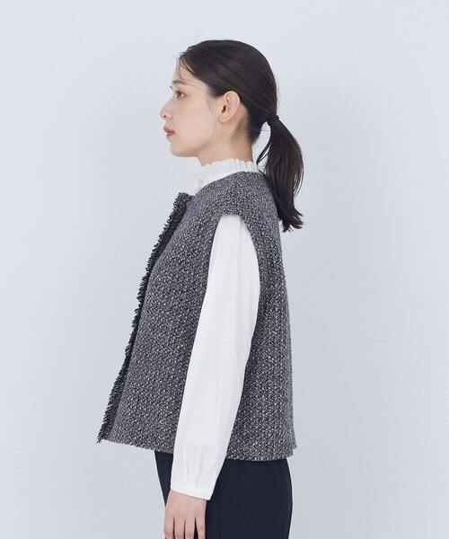 ADIEU TRISTESSE（アデュートリステス）の「MIXツイードベスト（ベスト・レディース・グレー系その他/オレンジ系その他・38）」の10枚目の写真