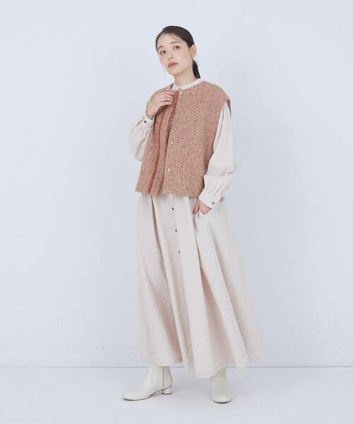 ADIEU TRISTESSE（アデュートリステス）の「MIXツイードベスト（ベスト・レディース・グレー系その他/オレンジ系その他・38）」の12枚目の写真