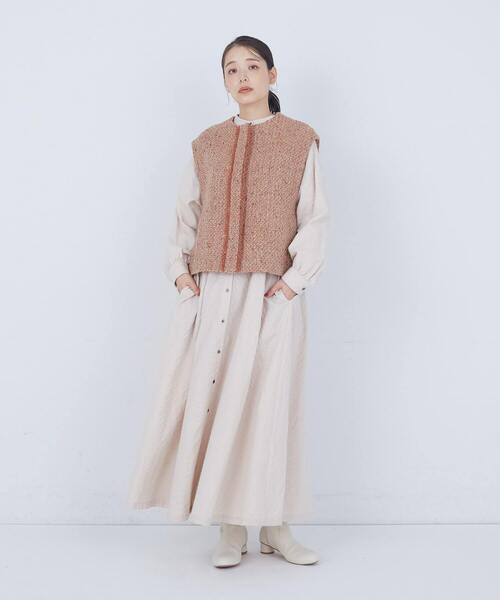 ADIEU TRISTESSE（アデュートリステス）の「MIXツイードベスト（ベスト・レディース・グレー系その他/オレンジ系その他・38）」の13枚目の写真