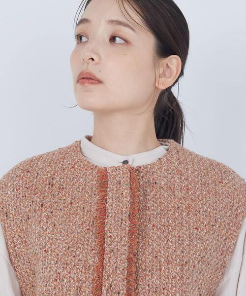 ADIEU TRISTESSE（アデュートリステス）の「MIXツイードベスト（ベスト・レディース・グレー系その他/オレンジ系その他・38）」の7枚目の写真