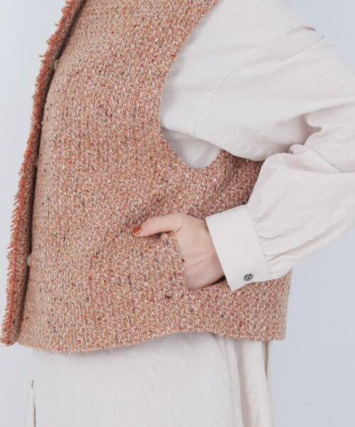 ADIEU TRISTESSE（アデュートリステス）の「MIXツイードベスト（ベスト・レディース・グレー系その他/オレンジ系その他・38）」の9枚目の写真