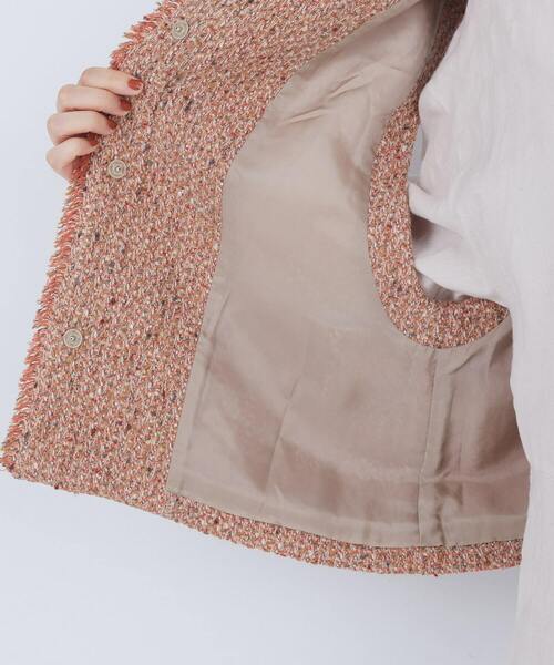 ADIEU TRISTESSE（アデュートリステス）の「MIXツイードベスト（ベスト・レディース・グレー系その他/オレンジ系その他・38）」の3枚目の写真