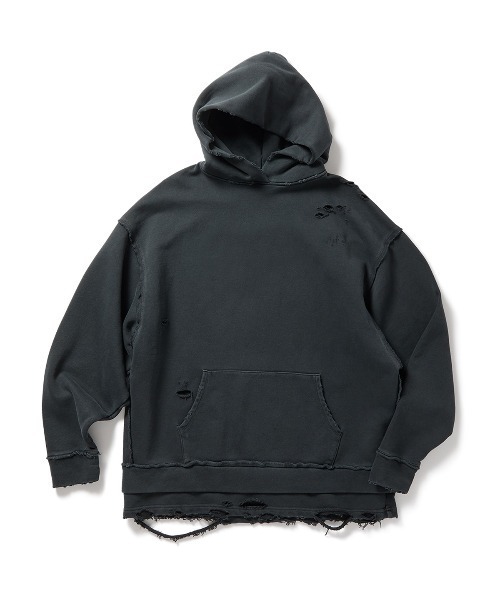 セール】DISTRESS Step Layered Hoodie（スウェット）｜PERVERZE