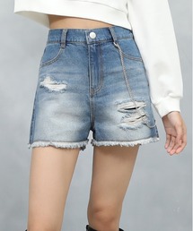 PINKHUNT（ピンクハント）の「PINKHUNT ピンクハント チェーン付き デニムショートパンツ 0954K（デニムパンツ・キッズ）」