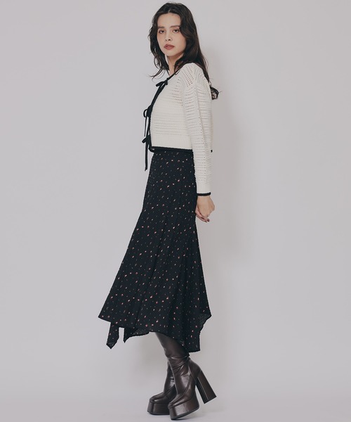 REDYAZEL(レディアゼル)の「リボンニットカーディガン(カーディガン/ボレロ・レディース・キナリ/レッド/ブラウン/ブラック・FREE)」の14枚目の写真