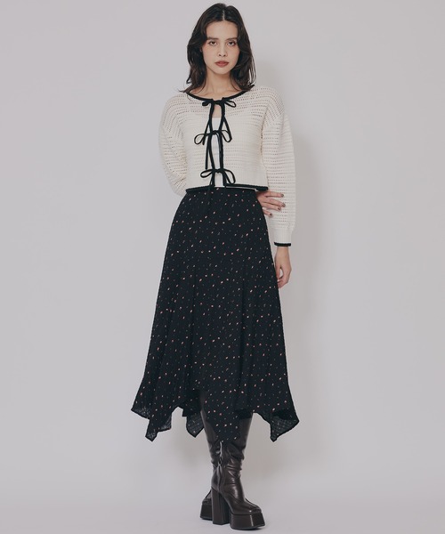 REDYAZEL(レディアゼル)の「リボンニットカーディガン(カーディガン/ボレロ・レディース・キナリ/レッド/ブラウン/ブラック・FREE)」の13枚目の写真