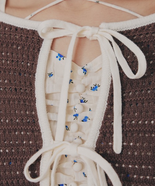 REDYAZEL(レディアゼル)の「リボンニットカーディガン(カーディガン/ボレロ・レディース・キナリ/レッド/ブラウン/ブラック・FREE)」の22枚目の写真