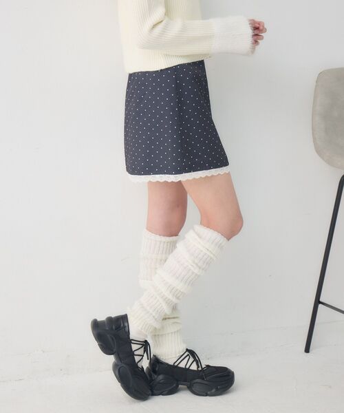 ems excite（エムズエキサイト）の「ドットミニSK（スカート・レディース・グレー系その他/ホワイト系その他・FREE）」の9枚目の写真