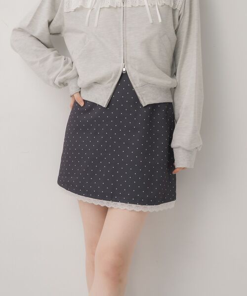 ems excite（エムズエキサイト）の「ドットミニSK（スカート・レディース・グレー系その他/ホワイト系その他・FREE）」の12枚目の写真