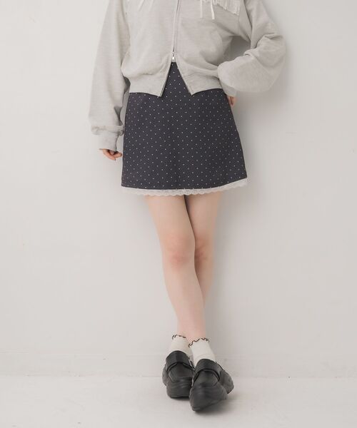 ems excite（エムズエキサイト）の「ドットミニSK（スカート・レディース・グレー系その他/ホワイト系その他・FREE）」の14枚目の写真