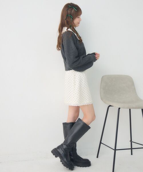 ems excite（エムズエキサイト）の「ドットミニSK（スカート・レディース・グレー系その他/ホワイト系その他・FREE）」の19枚目の写真