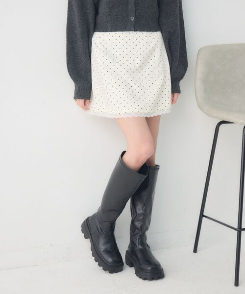 ems excite（エムズエキサイト）の「ドットミニSK（スカート・レディース・グレー系その他/ホワイト系その他・FREE）」の22枚目の写真