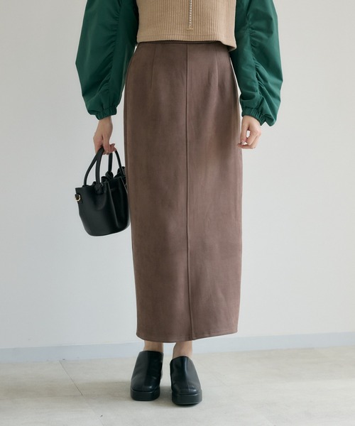 Paradise Picnic（パラダイスピクニック）の「cloche スエード見えスカート（スカート・レディース・ブラック/ブラウン・FREE）」の11枚目の写真