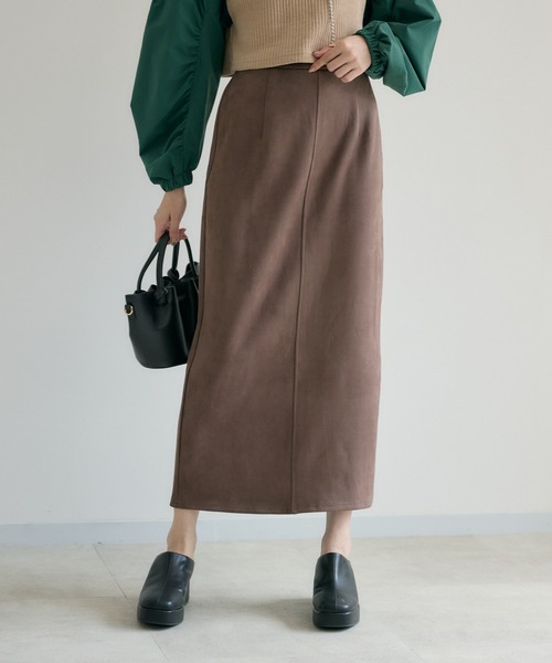 Paradise Picnic（パラダイスピクニック）の「cloche スエード見えスカート（スカート・レディース・ブラック/ブラウン・FREE）」の10枚目の写真
