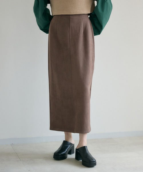 Paradise Picnic（パラダイスピクニック）の「cloche スエード見えスカート（スカート・レディース・ブラック/ブラウン・FREE）」の9枚目の写真