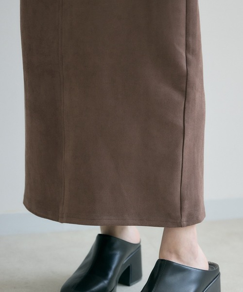 Paradise Picnic（パラダイスピクニック）の「cloche スエード見えスカート（スカート・レディース・ブラック/ブラウン・FREE）」の6枚目の写真