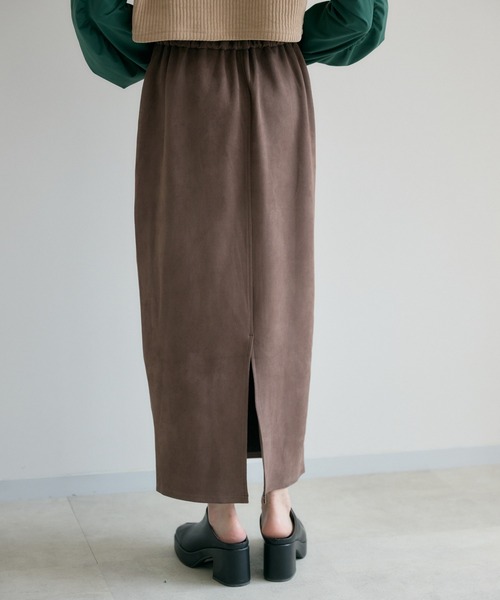 Paradise Picnic（パラダイスピクニック）の「cloche スエード見えスカート（スカート・レディース・ブラック/ブラウン・FREE）」の5枚目の写真