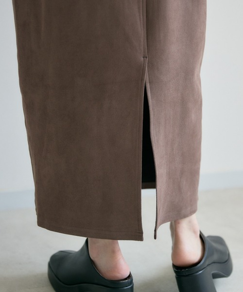 Paradise Picnic（パラダイスピクニック）の「cloche スエード見えスカート（スカート・レディース・ブラック/ブラウン・FREE）」の4枚目の写真