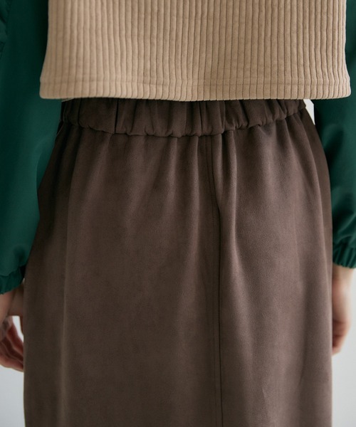 Paradise Picnic（パラダイスピクニック）の「cloche スエード見えスカート（スカート・レディース・ブラック/ブラウン・FREE）」の3枚目の写真