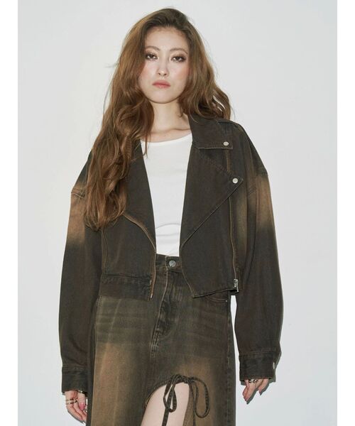 EVRIS（エヴリス）の「【WEB限定】バックオープンリブトップス（Tシャツ/カットソー・レディース・ブラック/ホワイト/ブルー/グレー・FREE）」の14枚目の写真