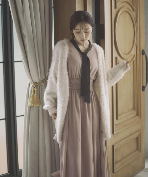 PROPORTION BODY DRESSING（プロポーションボディドレッシング）の「キャットＢＩＧカーディガン / 1215274902（カーディガン/ボレロ・レディース・ピンク/オフホワイト/ブラウン・SMALL/MEDIUM）」の15枚目の写真